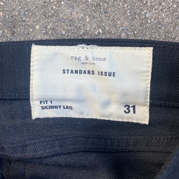 Rag & Bone Black Fit 1 skinny jeans Ksubi APC Redone Ralph Lauren Rrl Frame - Picture 6 of 7